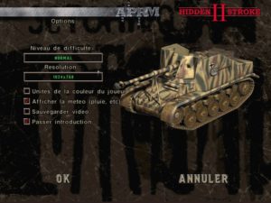 Hidden Stroke 2 : Le menu d'accueil